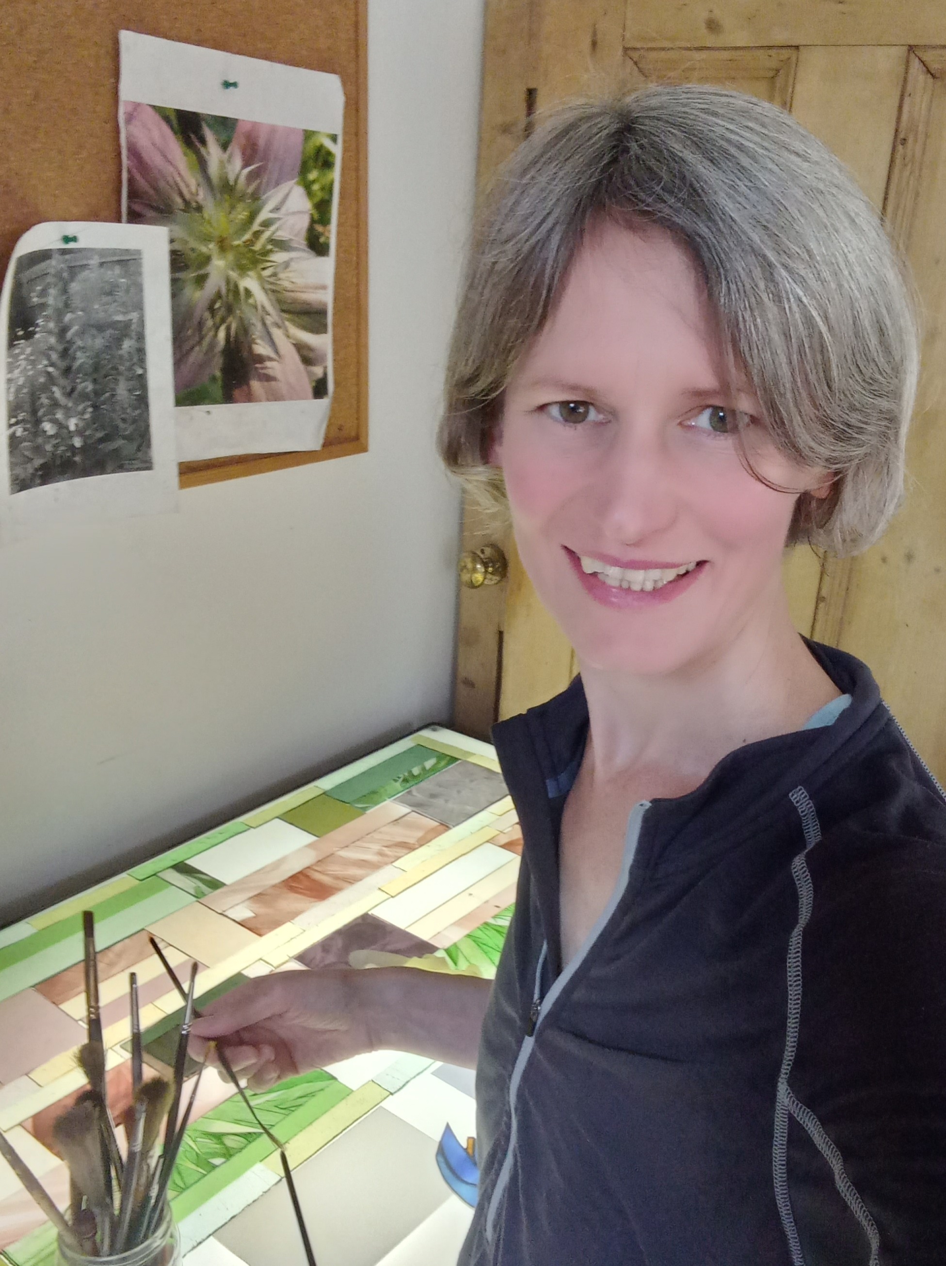 Ellie at work in her studio