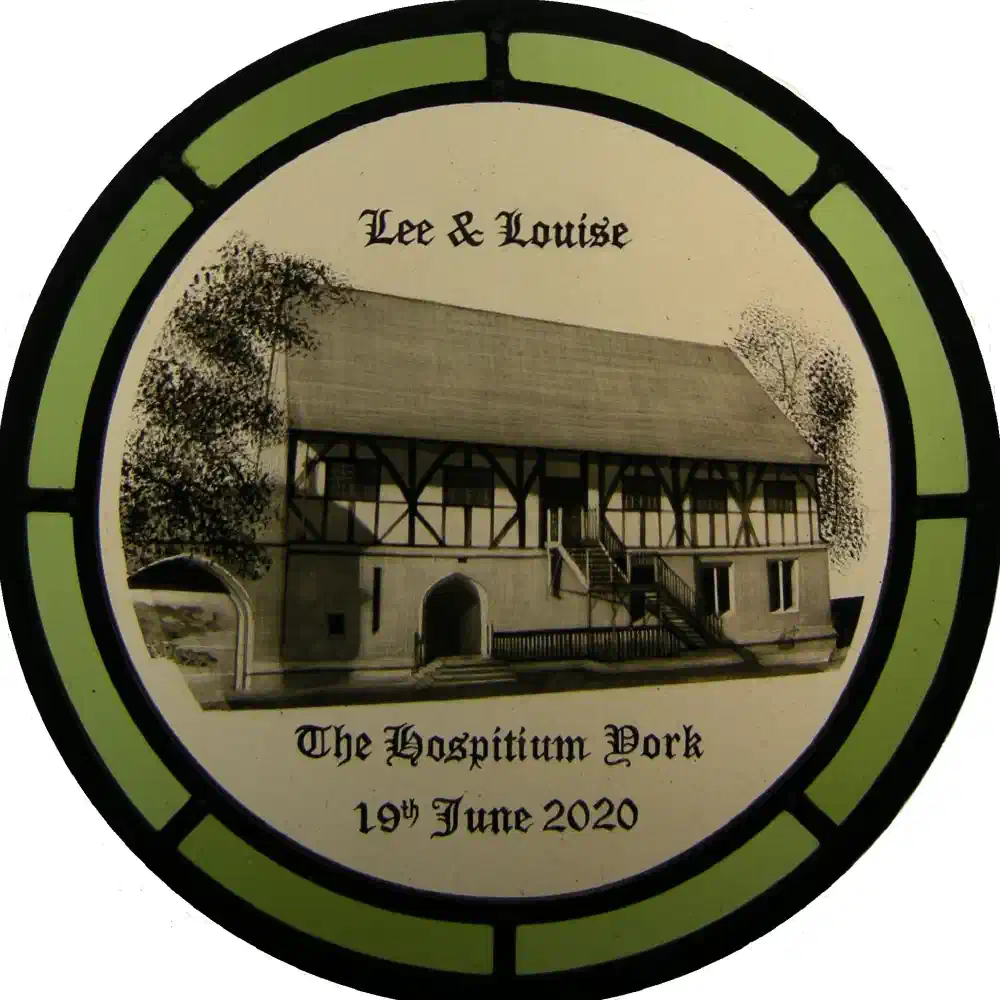 Hospitium — stained glass by Ginkgo Glass