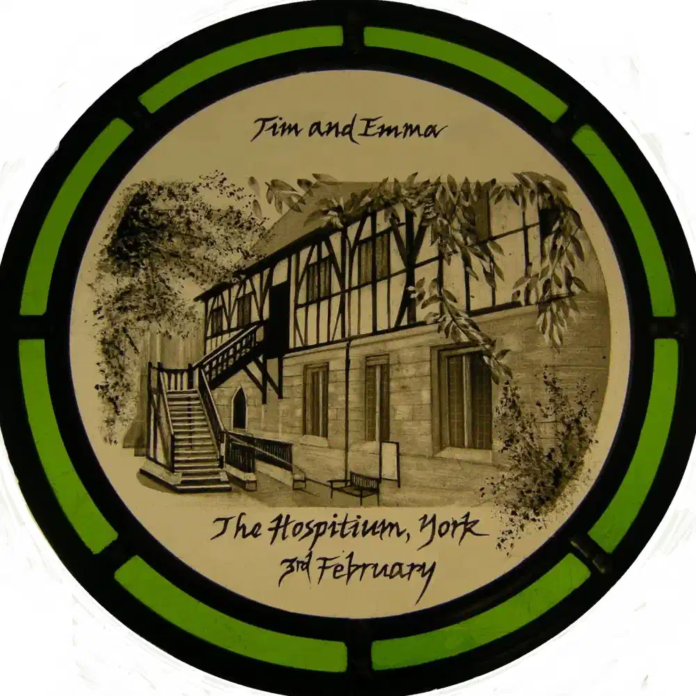 Hospitium — stained glass by Ginkgo Glass