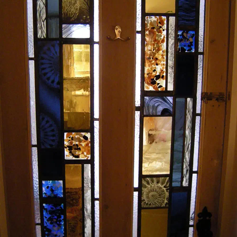 Bathroom Seascape — stained glass by Ginkgo Glass
