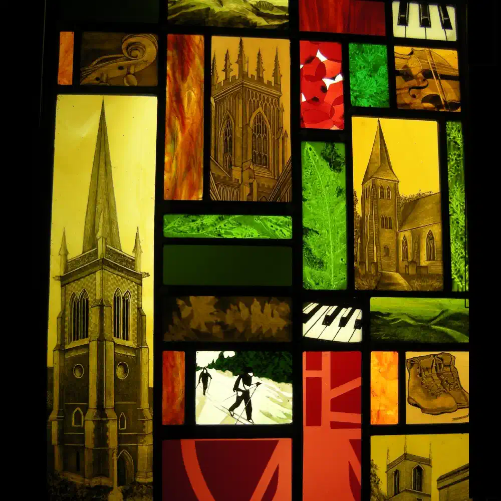 Silver Wedding — stained glass by Ginkgo Glass